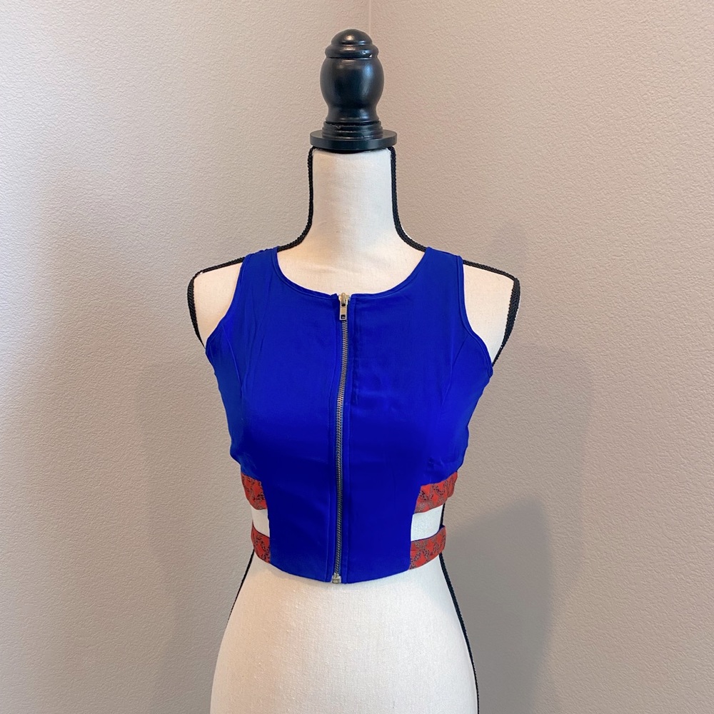 Blue crop top